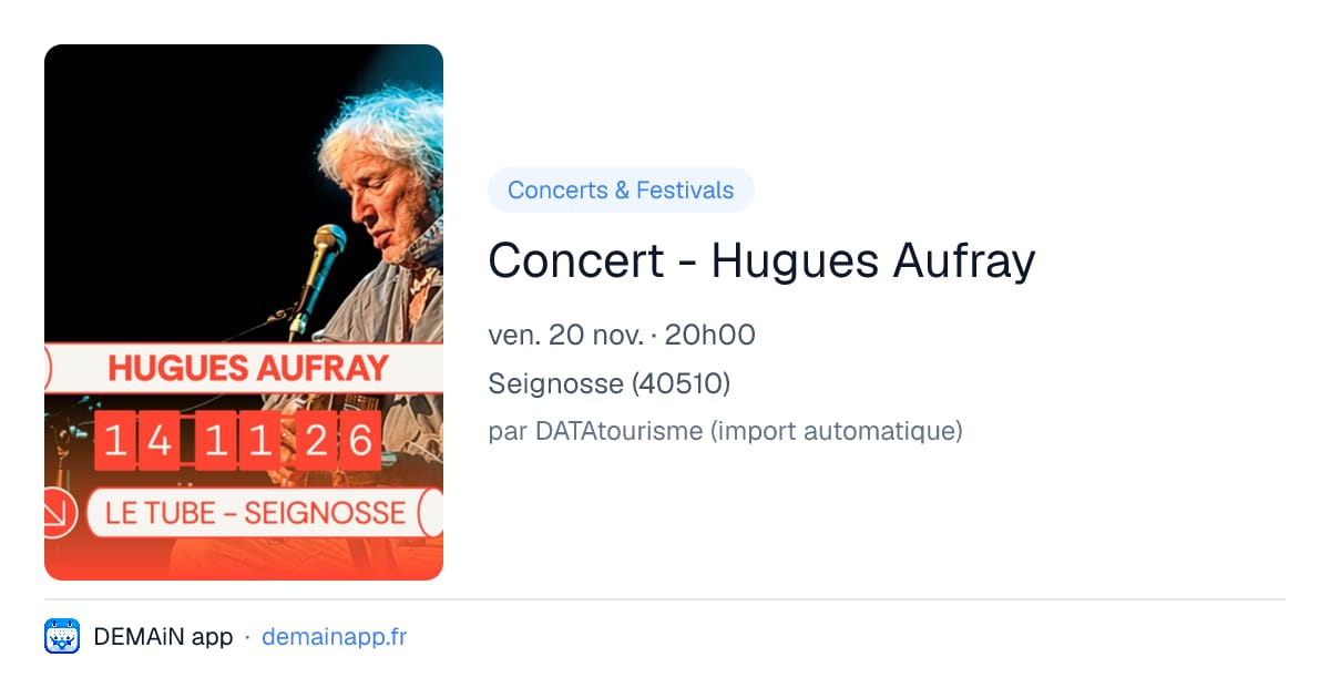 Concert - Hugues Aufray — Seignosse