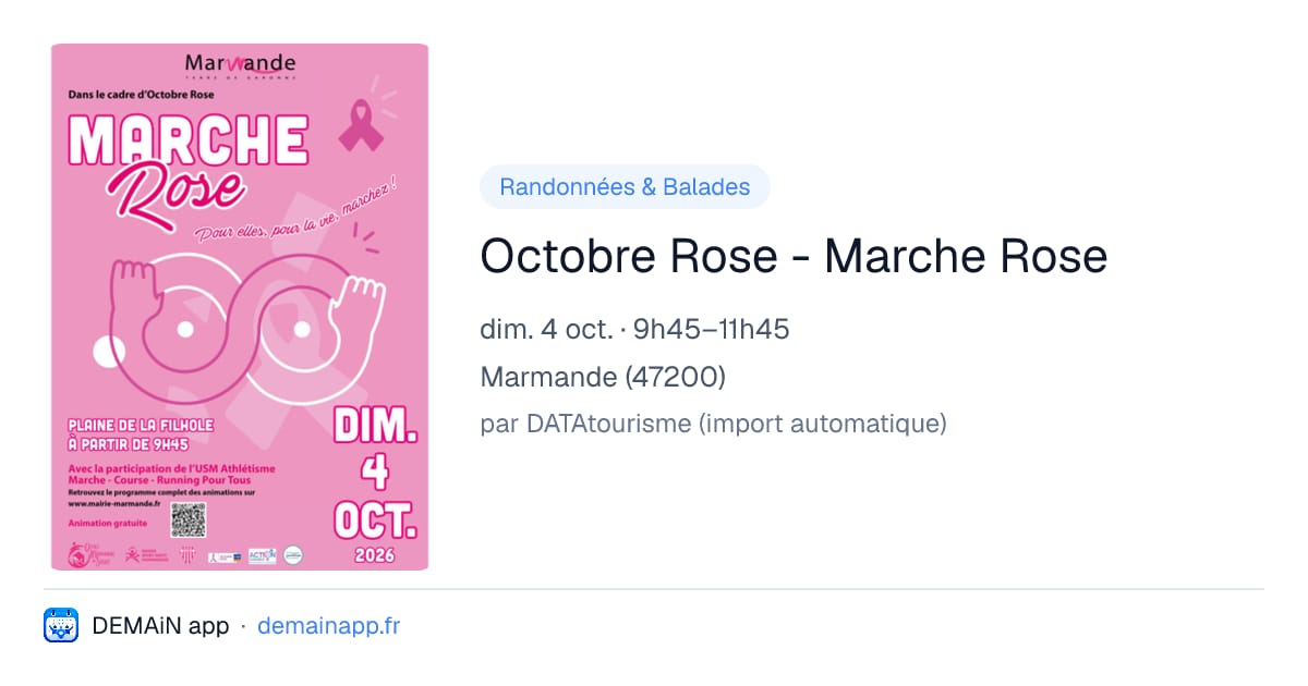 Octobre Rose - Marche Rose — Marmande