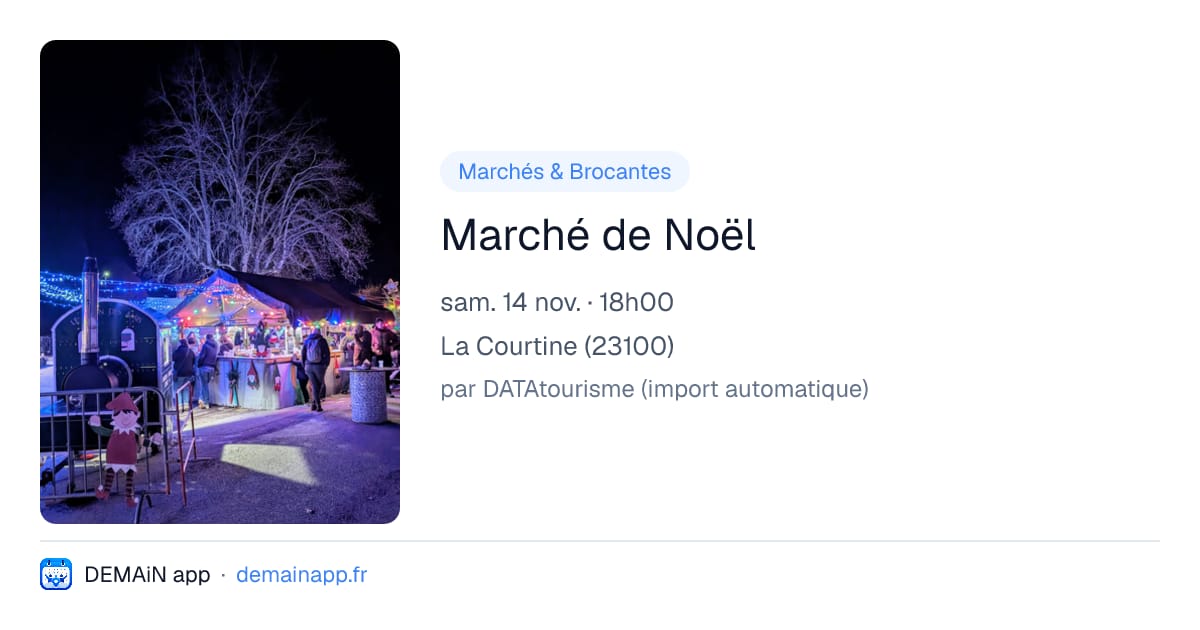 Marché de Noël — La Courtine
