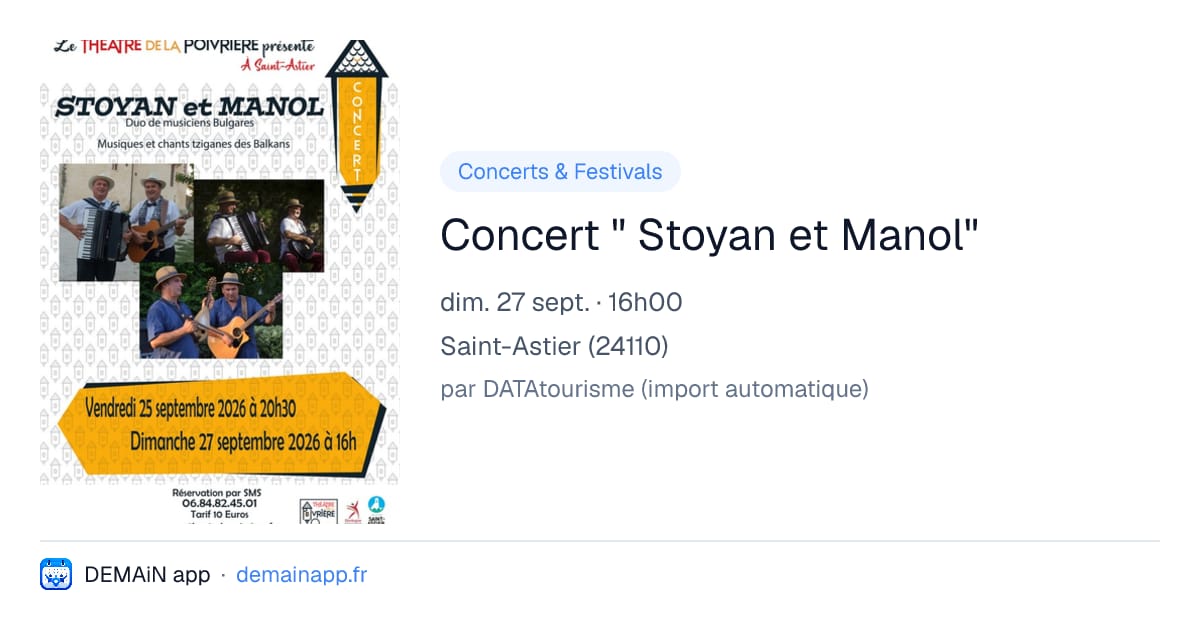 Concert " Stoyan et Manol" — Saint-Astier