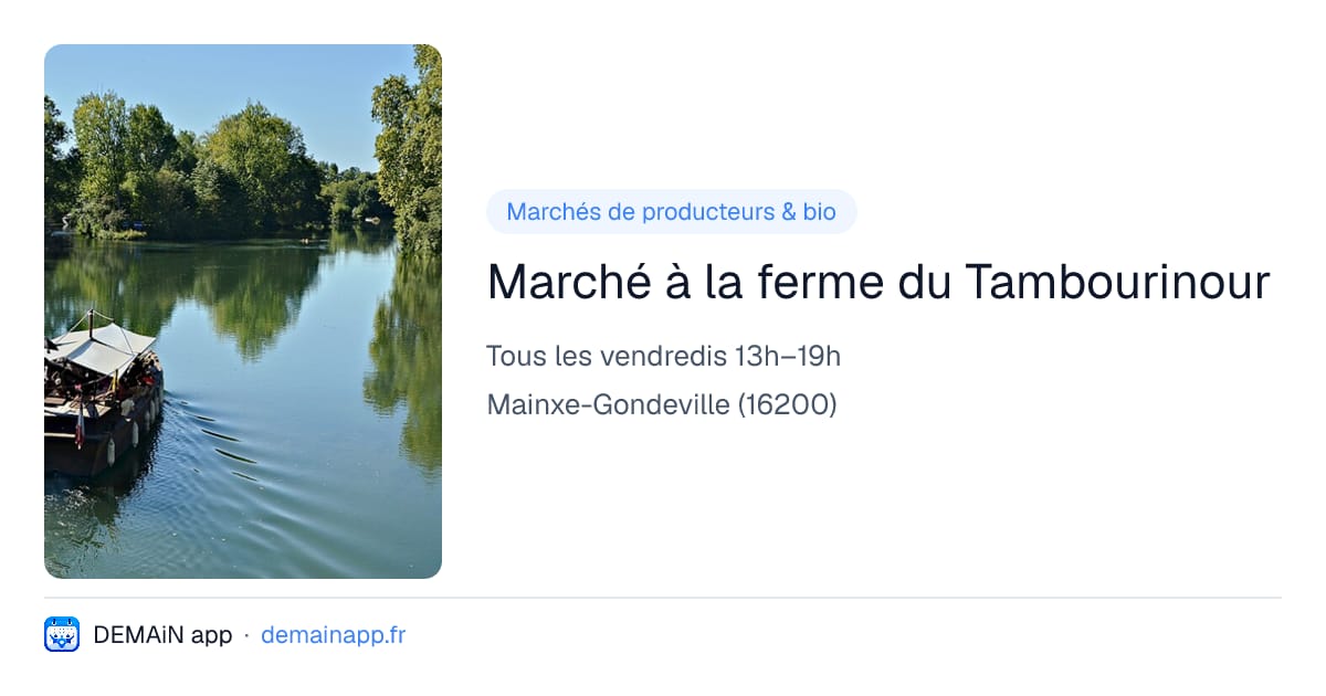 Marché à la ferme du Tambourinour — Mainxe-Gondeville