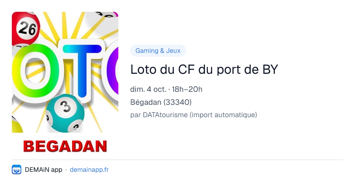 Loto du CF du port de BY — Bégadan