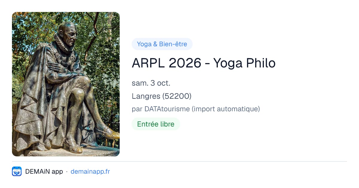 ARPL 2026 - Yoga Philo — Langres