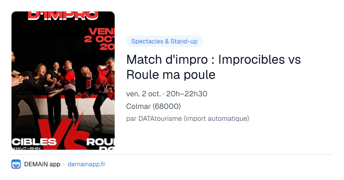 Match d'impro : Improcibles vs Roule ma poule — Colmar