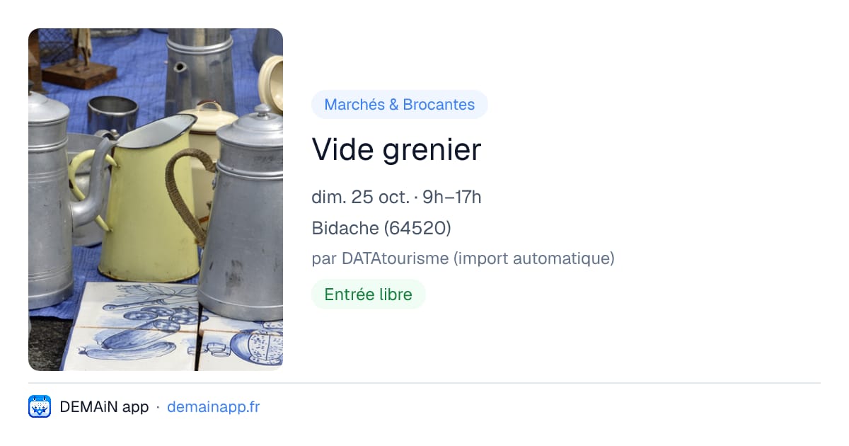Vide grenier — Bidache
