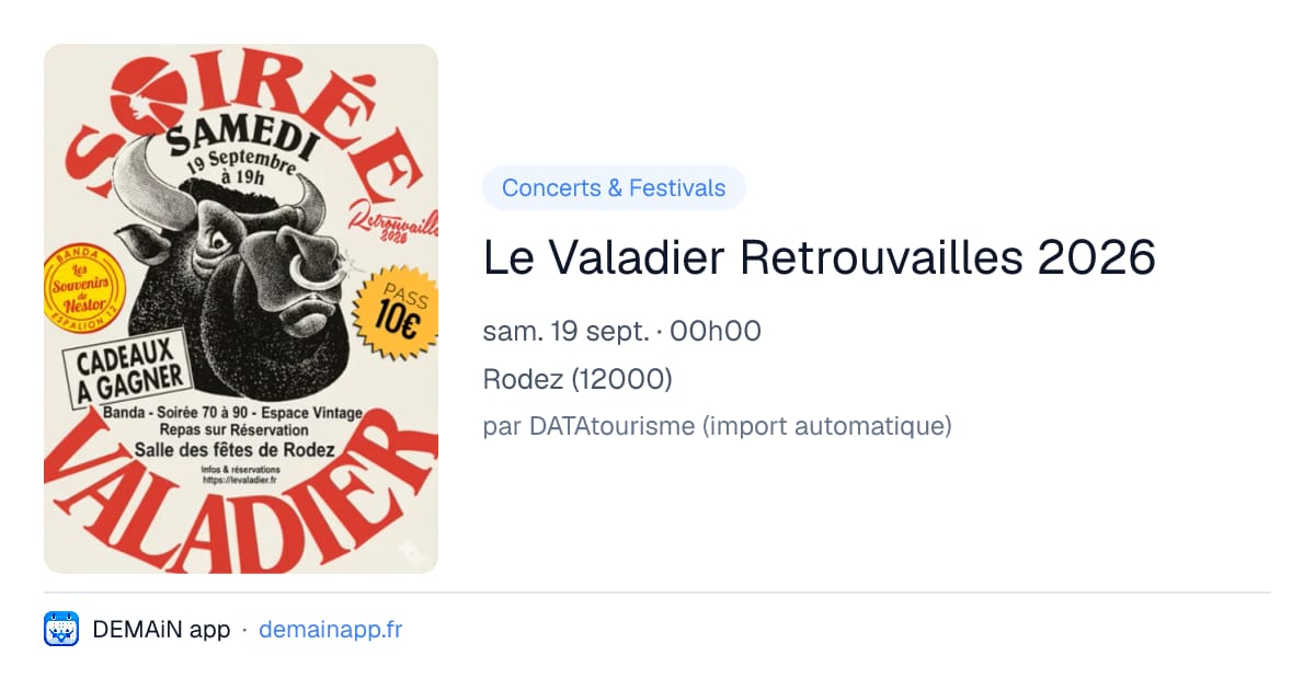 Le Valadier Retrouvailles 2026 — Rodez