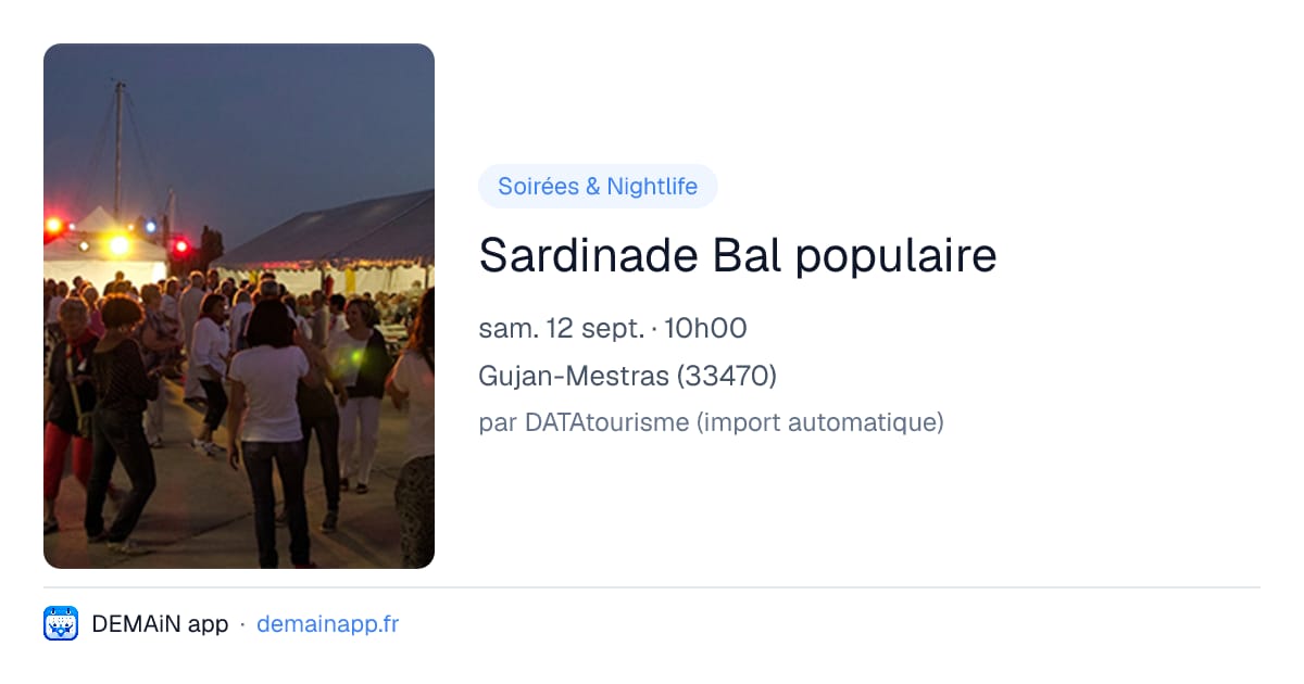 Sardinade Bal populaire — Gujan-Mestras