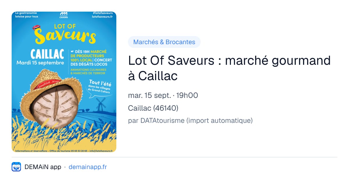 Lot Of Saveurs : marché gourmand à Caillac — Caillac