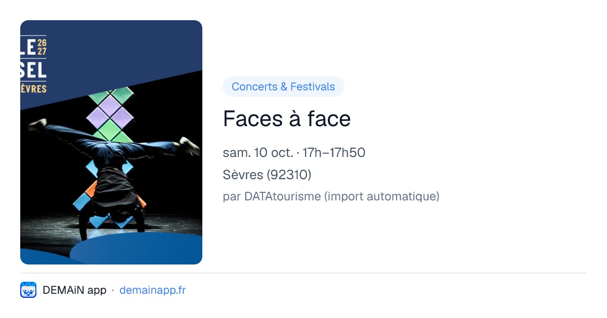 Faces à face — Sèvres