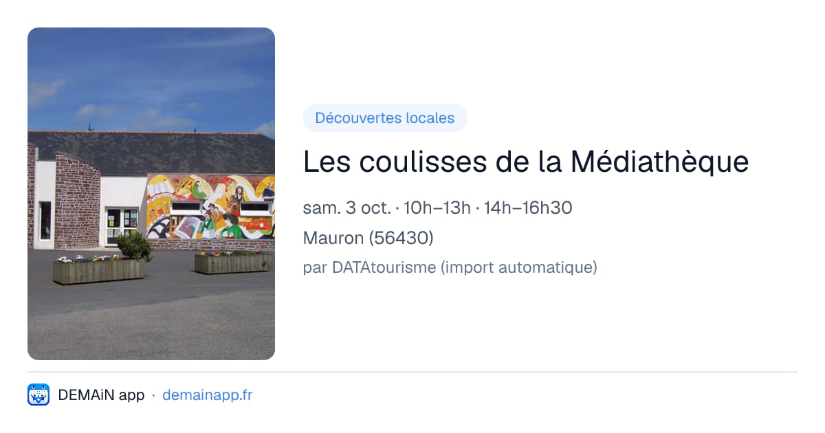Les coulisses de la Médiathèque — Mauron