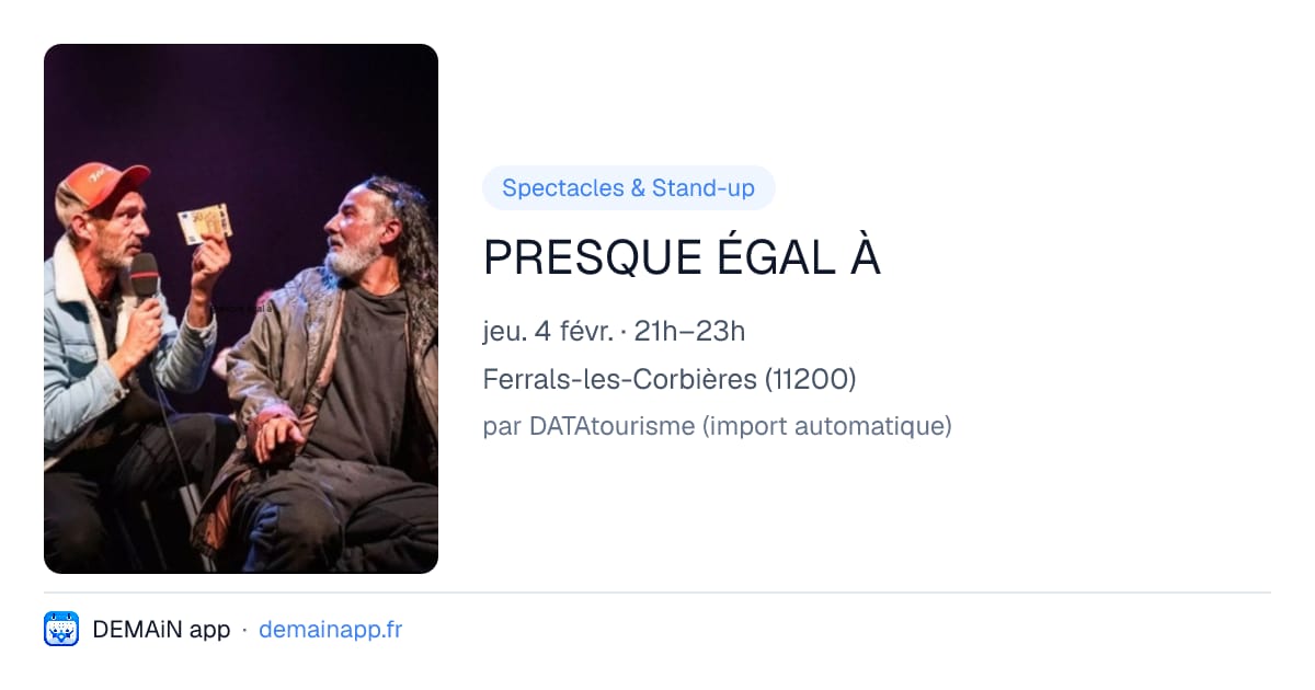 PRESQUE ÉGAL À — Ferrals-les-Corbières