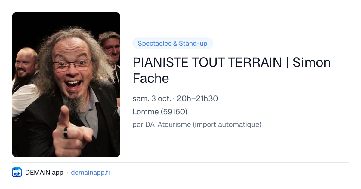 PIANISTE TOUT TERRAIN | Simon Fache — Lomme