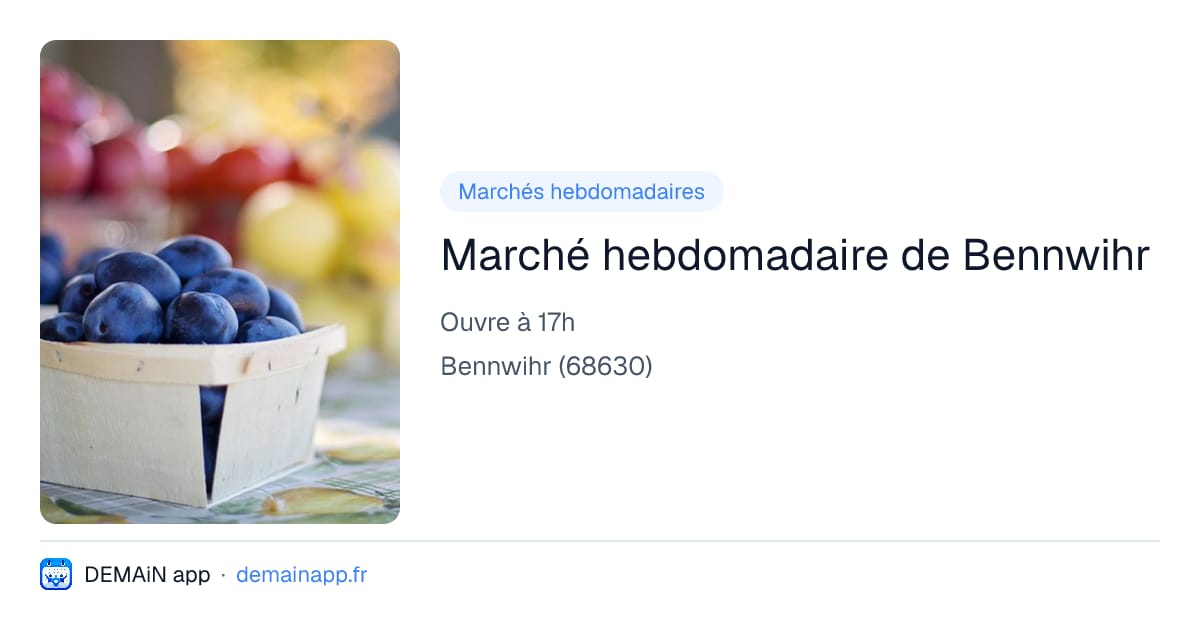 Marché hebdomadaire de Bennwihr — Bennwihr