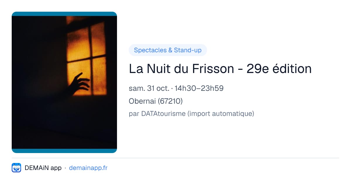 La Nuit du Frisson - 29e édition — Obernai