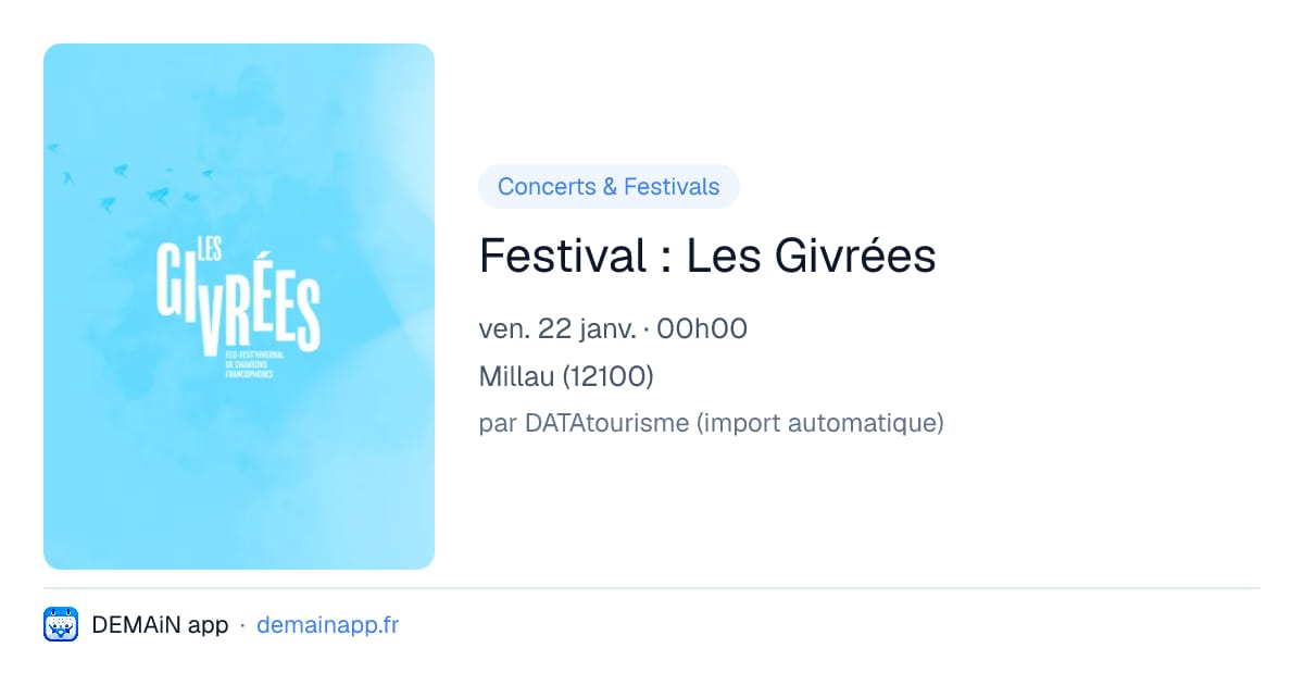 Festival : Les Givrées — Millau