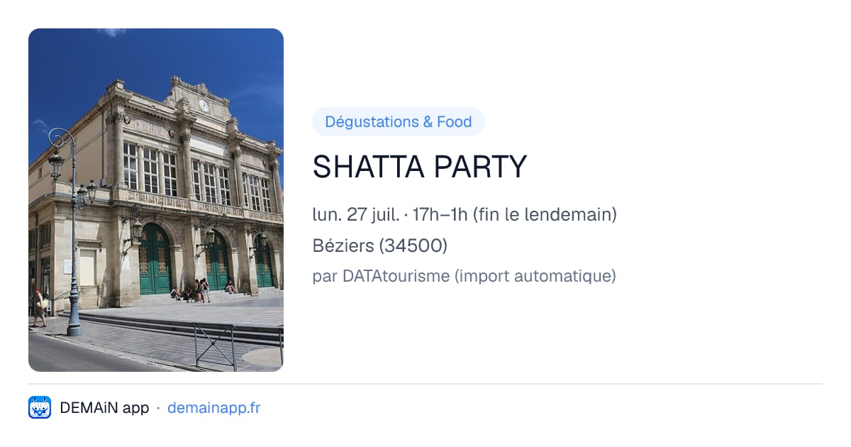 SHATTA PARTY — Béziers