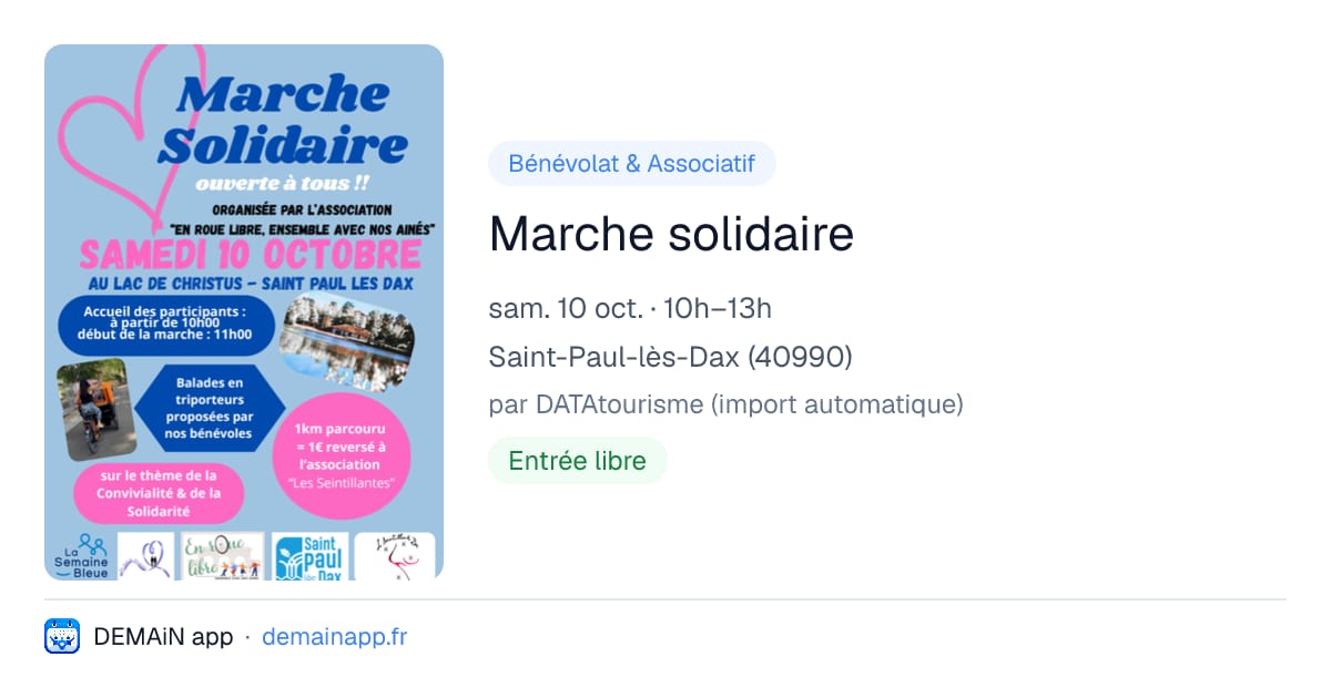 Marche solidaire — Saint-Paul-lès-Dax