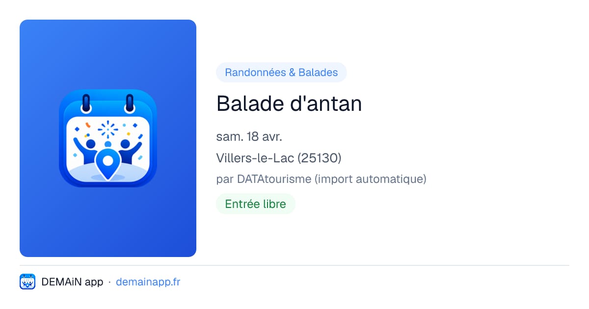 Balade d'antan — Villers-le-Lac
