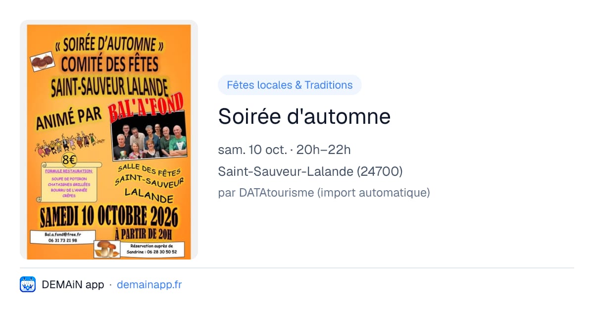 Soirée d'automne — Saint-Sauveur-Lalande