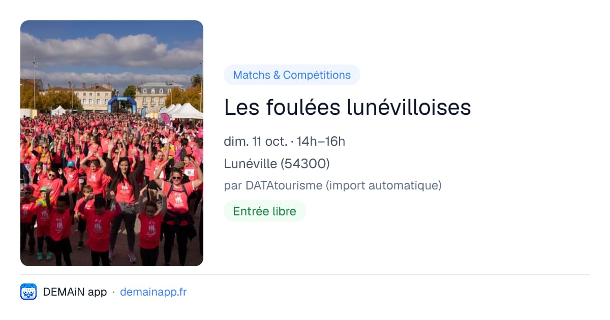 Les foulées lunévilloises — Lunéville