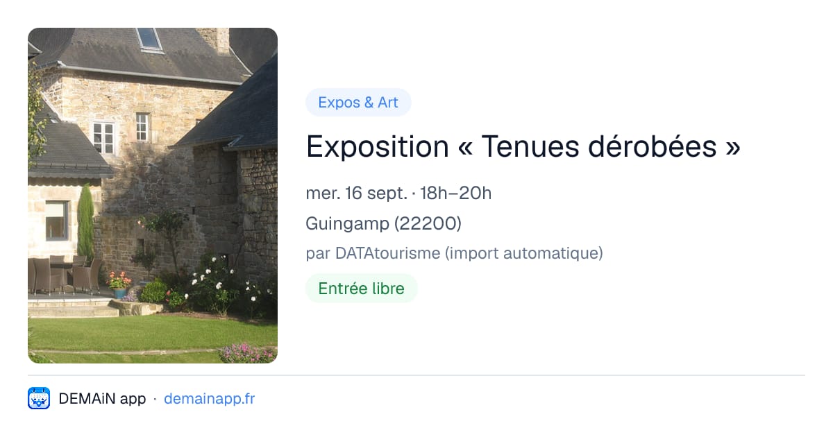 Exposition « Tenues dérobées » — Guingamp