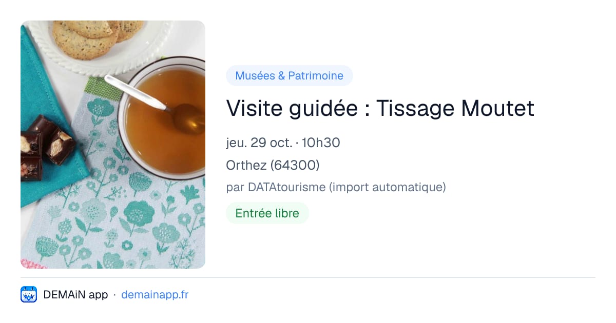 Visite guidée : Tissage Moutet — Orthez