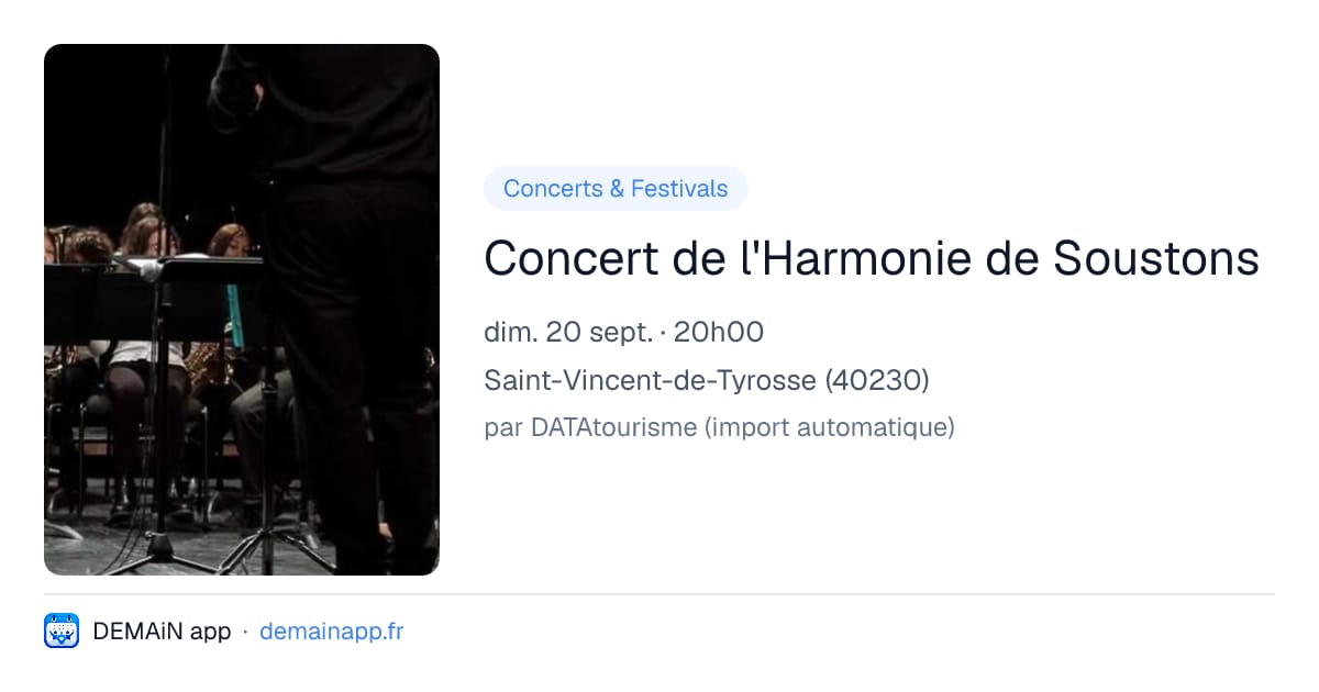 Concert de l'Harmonie de Soustons — Saint-Vincent-de-Tyrosse