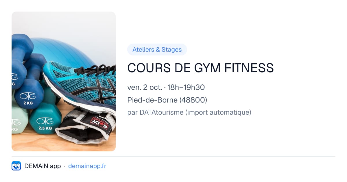 COURS DE GYM FITNESS — Pied-de-Borne