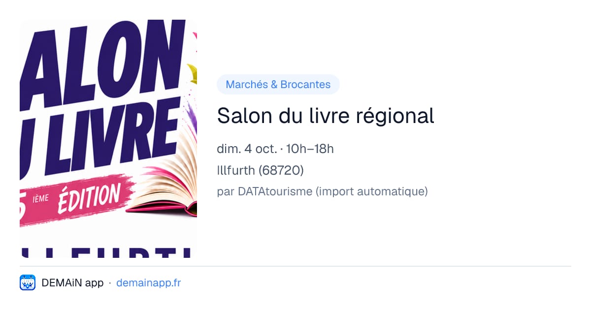 Salon du livre régional — Illfurth