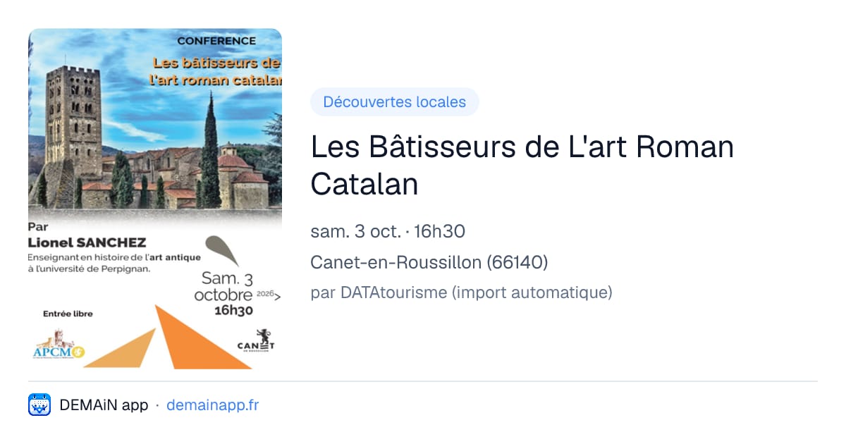 Les Bâtisseurs de L'art Roman Catalan — Canet-en-Roussillon