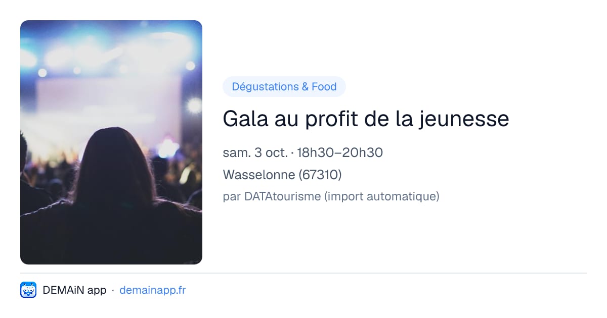 Gala au profit de la jeunesse — Wasselonne