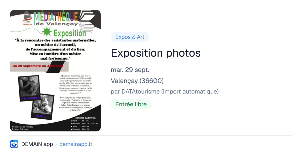 Exposition photos — Valençay