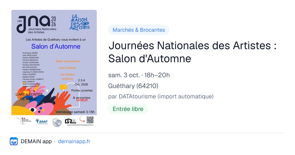 Journées Nationales des Artistes : Salon d'Automne — Guéthary