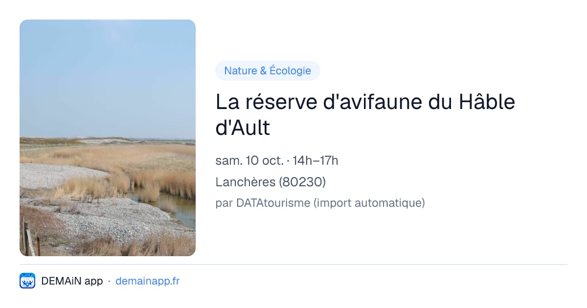 La réserve d'avifaune du Hâble d'Ault — Lanchères