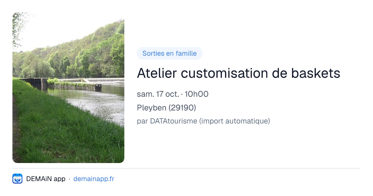 Atelier customisation de baskets — Pleyben