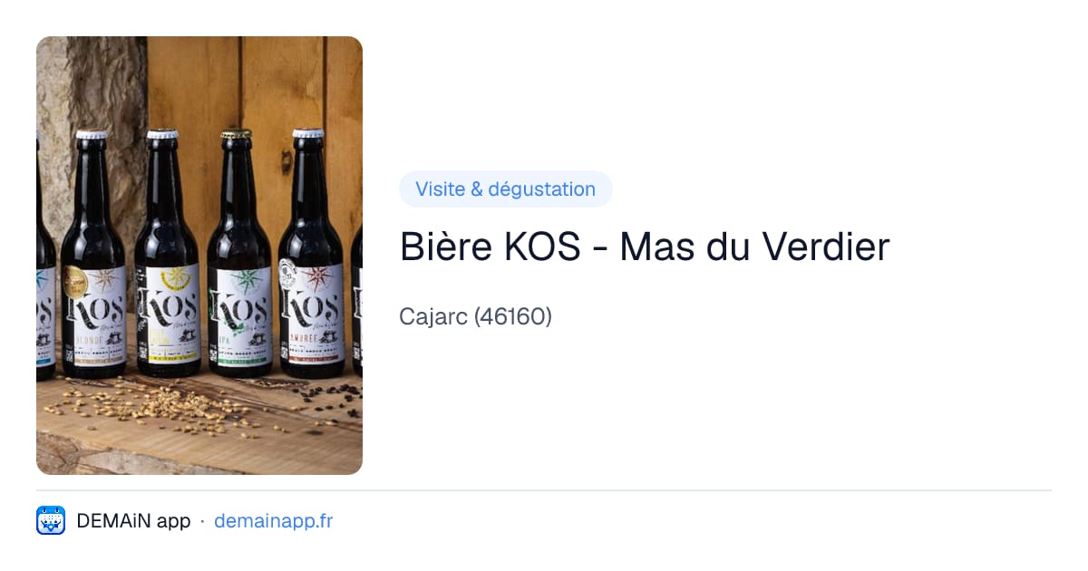Bière KOS - Mas du Verdier — Cajarc