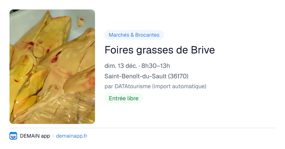 Foires grasses de Brive — Saint-Benoît-du-Sault