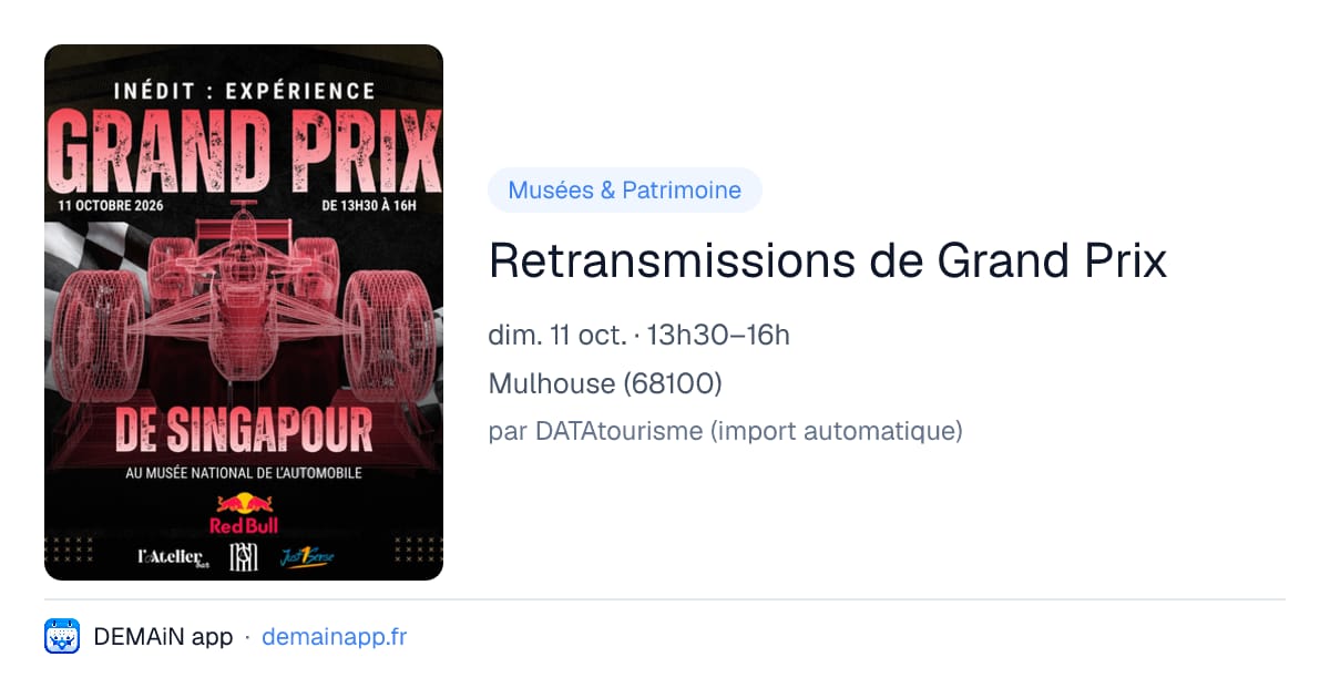 Retransmissions de Grand Prix — Mulhouse