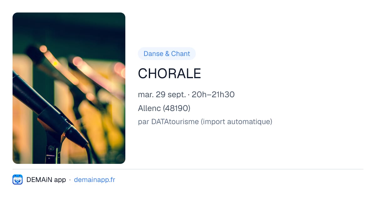 CHORALE — Allenc