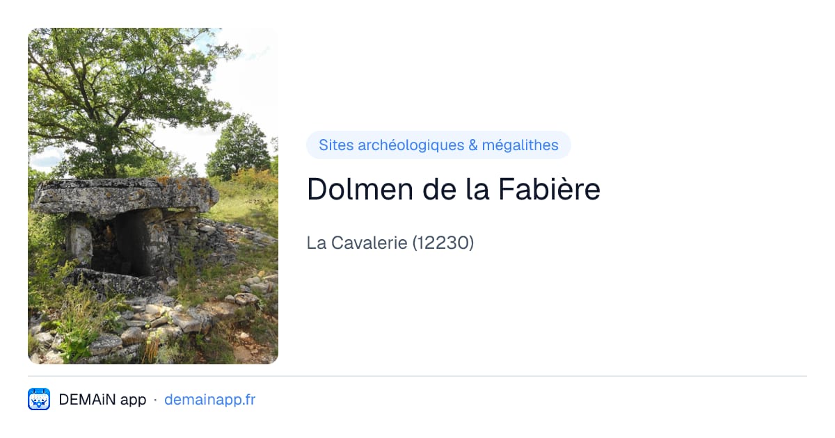 Dolmen de la Fabière — La Cavalerie