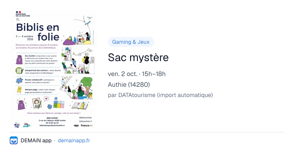 Sac mystère — Authie