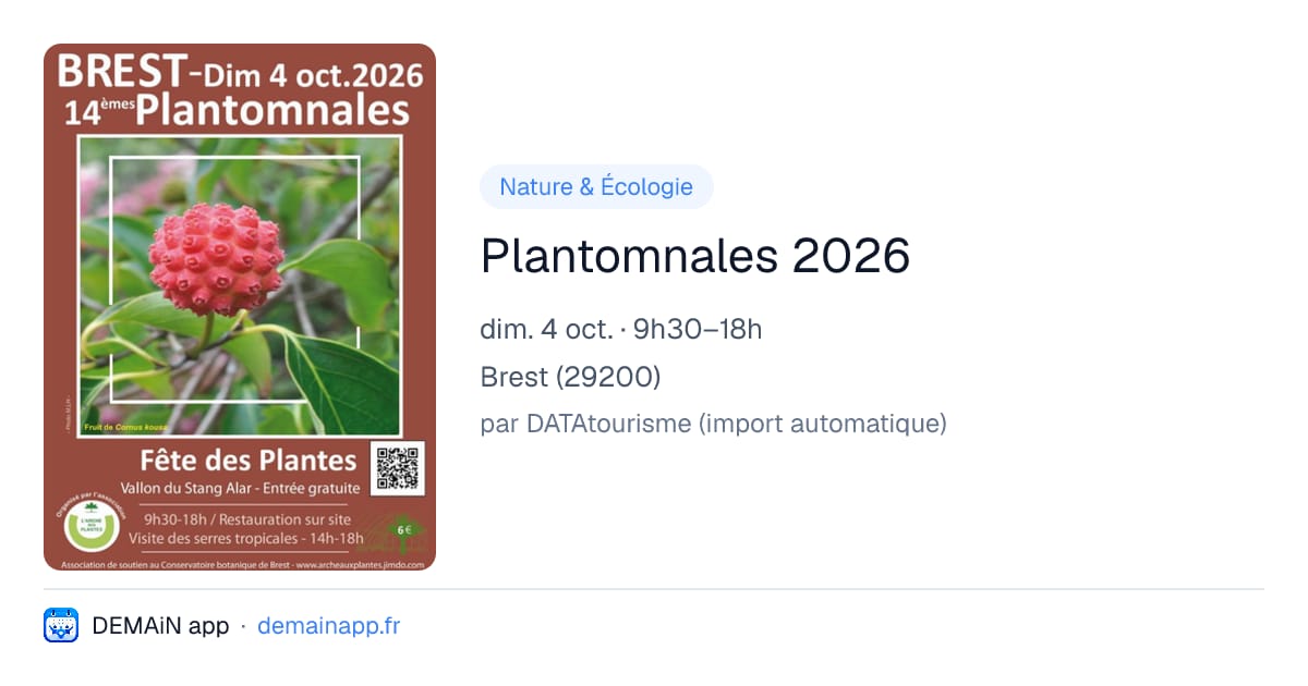 Plantomnales 2026 — Brest