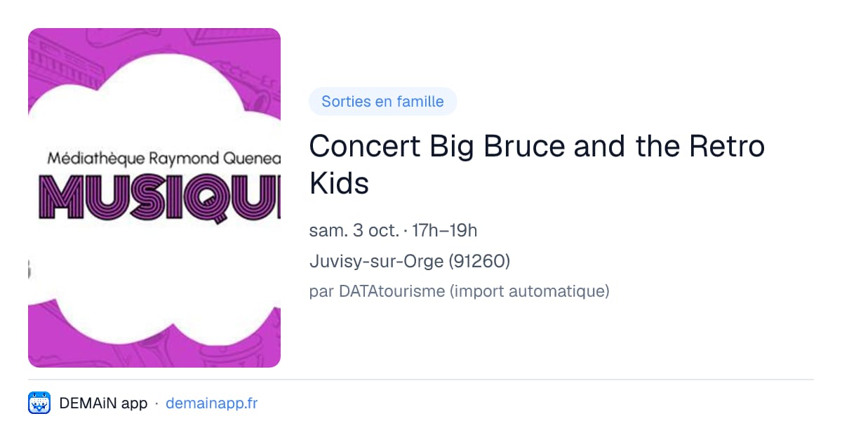 Concert Big Bruce and the Retro Kids — Juvisy-sur-Orge