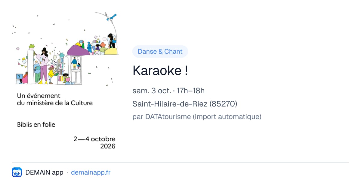 Karaoke ! — Saint-Hilaire-de-Riez