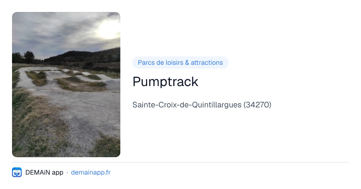 Pumptrack — Sainte-Croix-de-Quintillargues