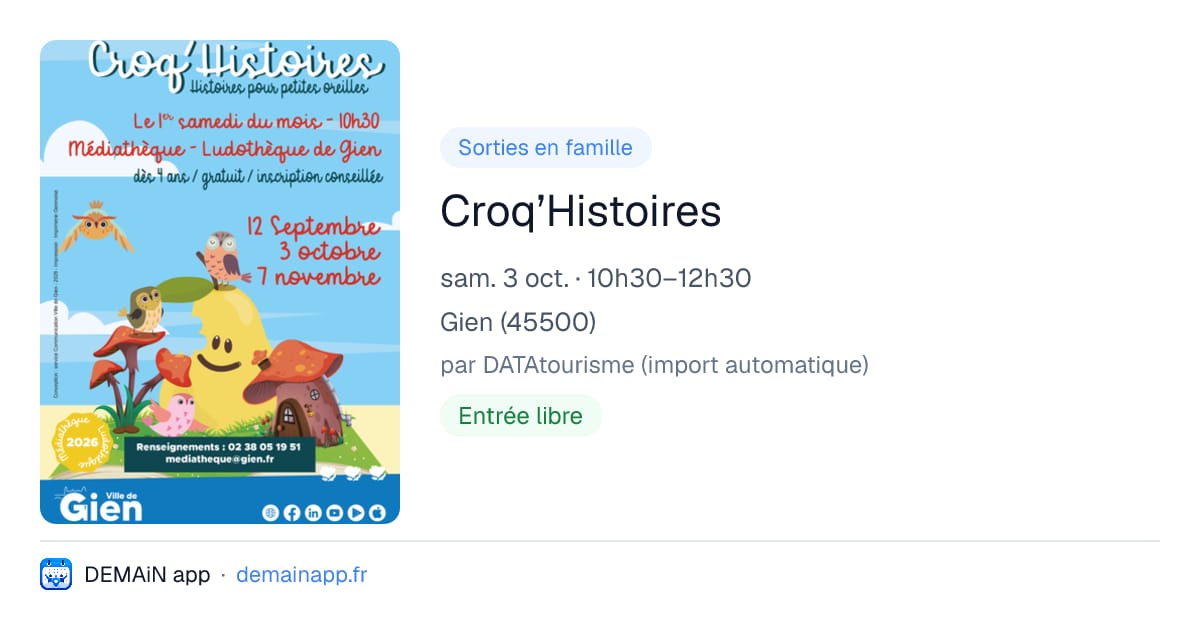 Croq’Histoires — Gien