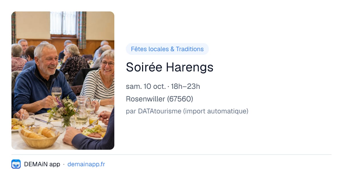 Soirée Harengs — Rosenwiller