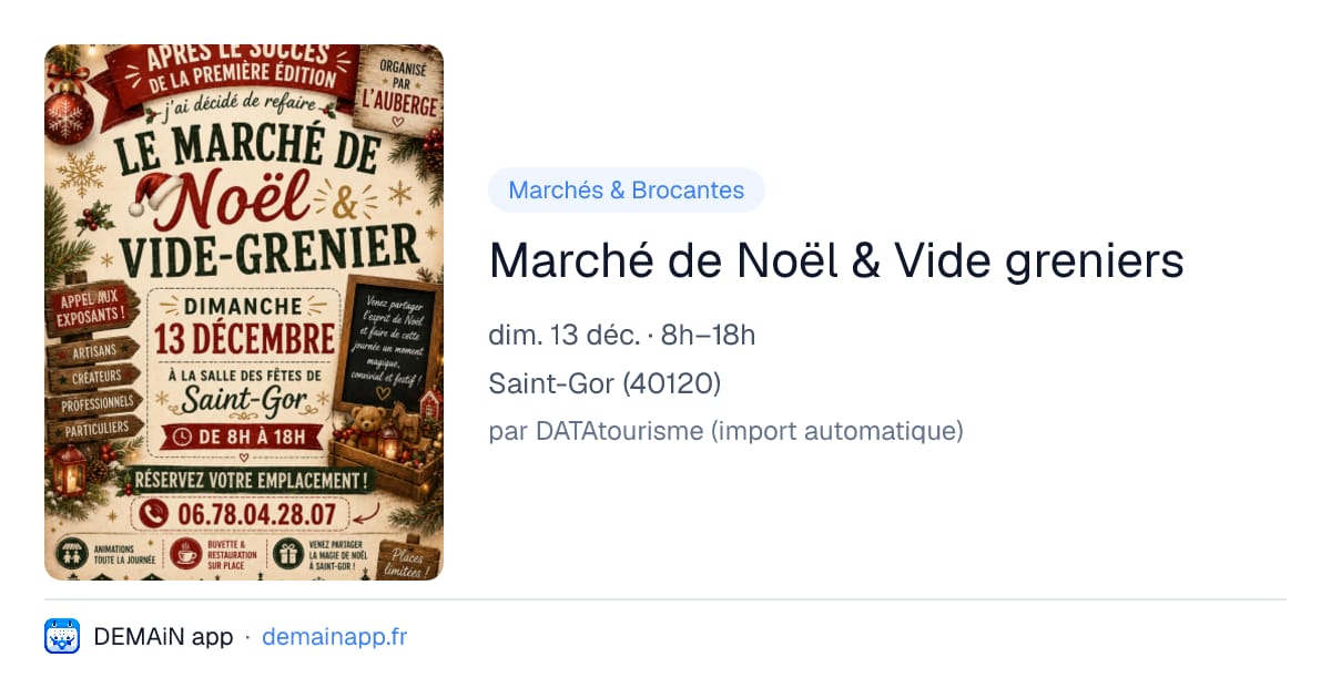 Marché de Noël & Vide greniers — Saint-Gor