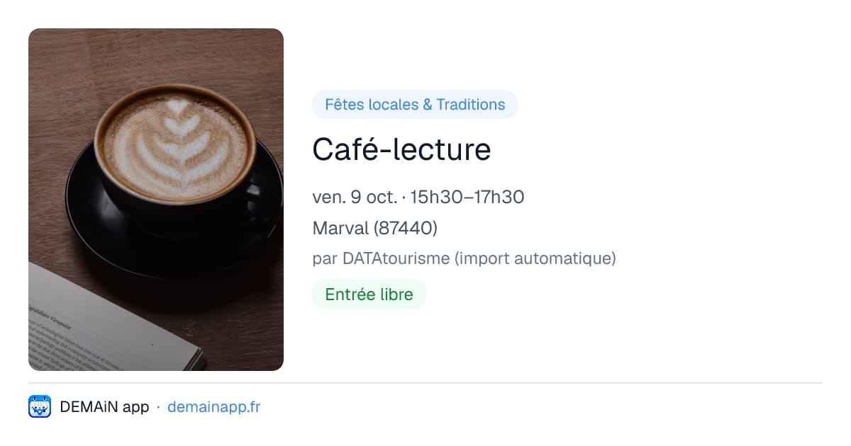 Café-lecture — Marval