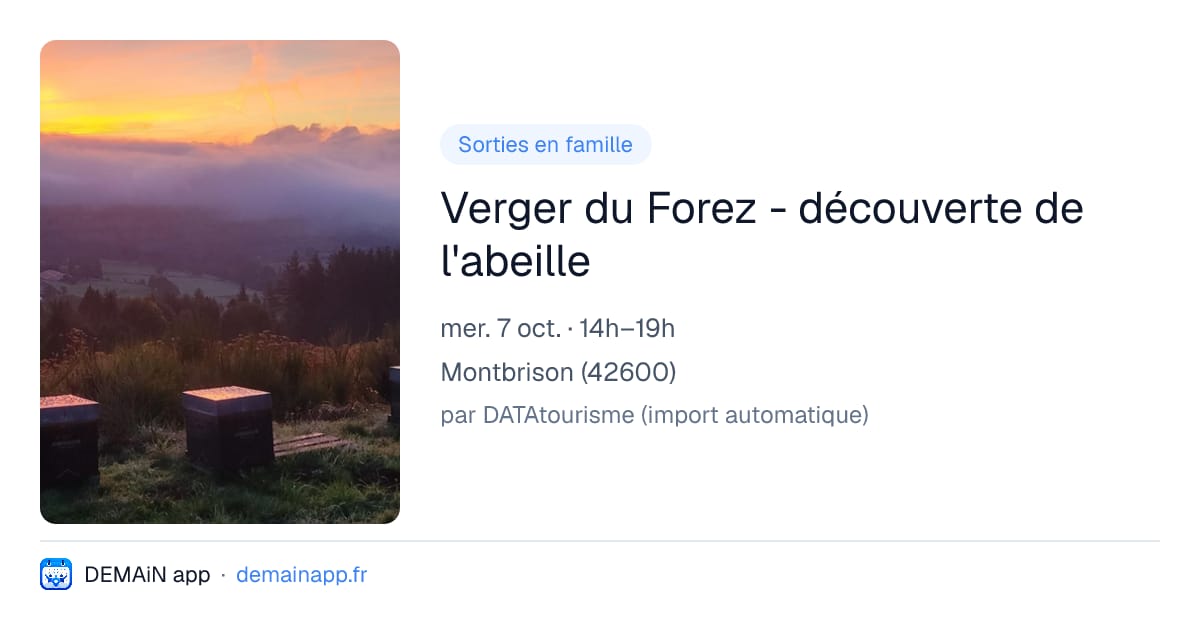 Verger du Forez - découverte de l'abeille — Montbrison